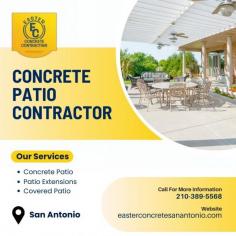 Concrete patios provide a durable, versatile, and cost-effective way to create a stunning and functional outdoor living space. At Easter Concrete, we specialize in building high-quality concrete patios estensions in San Antonio that are designed to withstand harsh weather conditions, including rain, snow, and extreme temperatures. Visit our website for a free quote!