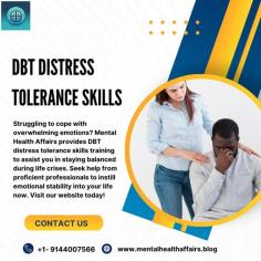 
Struggling to cope with overwhelming emotions? Mental Health Affairs provides DBT distress tolerance skills training to assist you in staying balanced during life crises. Seek help from proficient professionals to instill emotional stability into your life now. Visit our website today!
