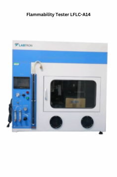 Labtron Flammability Tester measures the fire resistance of plastic and non-metal materials with 0.1 Mpa gas pressure, adjustable burn time, and an aesthetically pleasing design. It meets IEC 60695 and UL94 standards, featuring a durable stainless steel chamber with an exhaust fan.