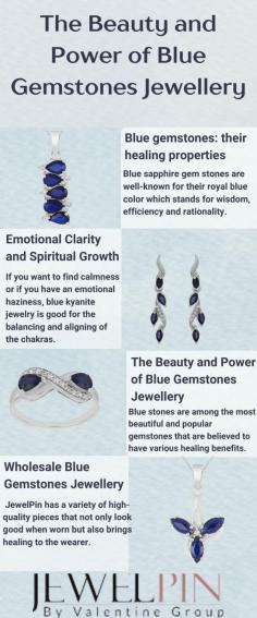 Blue stones are among the most beautiful and popular gemstones that are believed to have various healing benefits. Moving from the blue diamond jewellery that reflects an essence of indulgence and opulent to the blue moonstone with a relaxing serene, blue gem are not just aesthetically beautiful, they have significance and come with a myriad of uses.



Check out the impressive selection of wholesale gemstone jewellery at JewelPin that includes beautiful blue gemstone pieces. From blue gemstone rings to necklaces, JewelPin has a variety of high-quality pieces that not only look good when worn but also brings healing to the wearer.

https://www.jewelpin.com/blog/the-power-of-blue-gemstones-jewellery.html