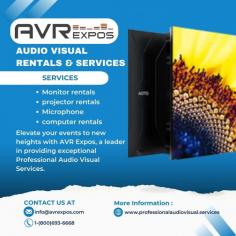 Elevate your events to new heights with AVR Expos, a leader in providing exceptional Professional Audio Visual Services. We specialize in Audio Equipment Rentals, including Microphone Rentals, essential for creating the perfect ambiance in various settings like general sessions, conferences, trade shows, and meetings.