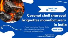 Welcome to Right Link Impex, your premier destination for coconut shell charcoal briquettes manufacturers in India. We specialize in producing high-quality coconut shell charcoal briquettes, known for their excellent performance and eco-friendliness.
Our coconut shell charcoal briquettes are made from sustainably sourced coconut shells, providing a renewable fuel source that is both efficient and environmentally friendly. With a high calorific value and low ash content, our briquettes are perfect for a variety of applications, from barbecuing to industrial heating.
