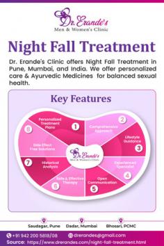 Often dubbed as wet dreams or ‘Swapndosh in the local language, Nightfall is a common occurrence, especially among men occurs adolescence in middle age. With years of experience, Dr. Erande offers comprehensive Night Fall Treatment solutions to address this issue and restore a healthy sexual life in Mumbai. Visit more information- https://www.drerandes.com/nightfall-treatment.html