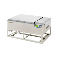 Labotronics Shaking Water Bath offers a 170L capacity with a temperature range from RT to 100°C and ±0.1°C accuracy. Featuring tube racks, flask seats, and oscillation mode for enhanced mixing, it ensures stable temperatures with ±0.2°C stability with constant temperature maintenance.