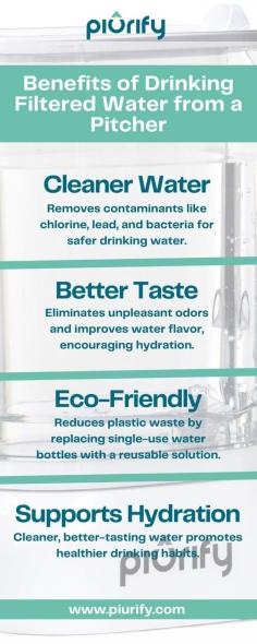 Did you know that many tap water sources contain contaminants like chlorine, lead, and bacteria that can affect both taste and your health? A water filter pitcher offers a simple solution, giving you clean, fresh water without the chemicals or the cost of bottled water. Plus, it’s a more sustainable choice, reducing plastic waste.

For a healthier, more eco-friendly way to stay hydrated at home or during gatherings, check out the Piurify Alchemy – the most advanced water filter pitcher designed to give you pure water in minutes!