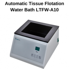 Labtron Automatic Tissue Flotation Water Bath offers precise temperature control from RT to 90℃, featuring an LED display and integrated safety features. Compact with a bath bowl dimension of 240×180×50 mm, it is power-efficient and supports data storage. 