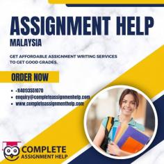 Assignment Help Malaysia offers university students in Malaysia with all needs accomplish for the projects.  https://www.completeassignmenthelp.com/my/