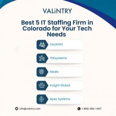 Looking for the Best IT Staffing firm in Colorado to meet your tech needs? Here are the top five firms to consider. VALiNTRY leads the way with personalized IT staffing solutions, connecting businesses with top talent in software development, cybersecurity, and data analytics. TEKsystems excels in digital transformation and IT infrastructure staffing. Modis offers scalable staffing solutions for companies of all sizes. Insight Global provides flexible staffing options across various industries. Apex Systems specializes in project management and software development roles. Choose VALiNTRY, a top IT staffing firm in Colorado, to ensure your business has the right tech talent.
For more info :https://valintry.com/best-it-staffing-firm-in-colorado/
Contact us: 1-800-360-1407
Email : info@valintry.com