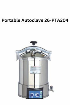 Labexpo Portable Autoclave is a small N-class device that can sterilize effectively at 126 °C. It has a 24L capacity and operates at 0.14 to 0.16 MPa. It has safety indicators, a digital timer, a stainless steel chamber, automatic shutoff, overheating, and pressure protection, as well as inactivating germs like HIV and HBV.