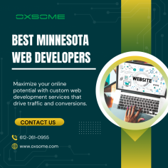 Unlock the potential of your online presence with the best Minnesota web developers. Oxsome Web Services creates custom websites tailored to your specific needs. A seamless user experience is ensured by combining innovative design with robust functionality. Our cutting-edge technology and strategic insights bring your vision to life through e-commerce solutions and responsive designs. We can help you enhance your digital footprint and achieve your business goals. Start here for online success. Contact us now.