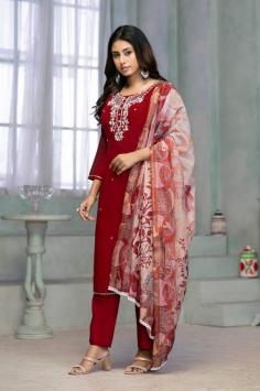 Looking for a red salwar suit that reflects elegance and charm? 