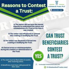 Concerned about the administration of trusts in Florida? As a beneficiary, you have specific rights and potential options to challenge a trust. Understanding these rights is crucial for protecting your interests and ensuring proper trust management.
To protect your interests, consult an experienced trust administration attorney who can guide you through the complex process of evaluating and potentially challenging a trust.
Reach out to us at contact@e-estatesandtrusts.com or call +1(352-600-2987) for further assistance.
http://e-estatesandtrusts.com/