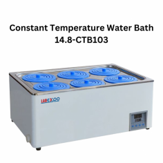 Labexpo Constant Temperature Water Bath is microprocessor-controlled with a temperature range of RT + 5°C to 100°C and an accuracy of ±0.5°C. It features a 14.8L chamber with six holes, safety alarms, and customizable beaker hole sizes. Ideal for precise lab applications, it offers reliable sample protection.