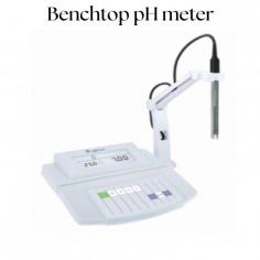 Labtron benchtop pH meter is designed with 2-point calibration to automatically identify pH buffer, automatic electrode slope display, and helps the operator when to replace the sensor. It features automatic temperature compensation for accurate measured value over the entire range, a universal BNC connector, and a built-in solution holder. 