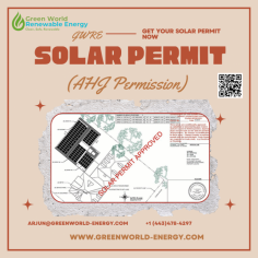 Green World Renewable Energy (GWRE) offers expert Solar Permit (AHJ Permission) services, ensuring hassle-free compliance with local Authority Having Jurisdiction (AHJ) requirements. Our team accelerates solar project approvals with precise documentation, tailored design plans, and in-depth knowledge of regional codes. Trust GWRE for seamless, quick, and compliant solar permitting, allowing you to focus on project execution while we handle the paperwork.

Website: https://www.greenworld-energy.com/service/solar-permit-ahj-permission

Email: arjun@greenworld-energy.com

Contact Us: +1 (443) 478-4297

Check out our socials for more updates! https://www.instagram.com/greenworldrenewableenergy/