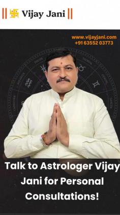 Mr. Vijay Jani offers expert guidance in astrology, gemstones, and Vaastu to help you lead a better life. With over 21 years of experience and 5000 happy customers, he provides deep insights into various life areas such as career, love, and health by interpreting the 12 astrological houses in your chart. His services aim to harmonize your living spaces and enhance your well-being through personalized solutions.  