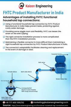 Using a functional household tap connection by FHTC Product Manufacturer in India such as Kaizen Engineering helps prevent leaks, which is one of the key benefits of employing such a connection. The connector's flexibility reduces the likelihood of breaking or leaking over time, protecting against costly water damage.  • Providing some wiggle room and flexibility, a functional household tap connection can lessen the strain on the sink's piping. Wear and tear can be reduced or eliminated with this measure. Maintaining a flexible connector is more difficult than maintaining a rigid household tap connection by FHTC Product Manufacturer in India such as Kaizen Engineering. The connector's adaptability facilitates cleaning and replacement in the event of damage or wear. Visit more information- https://www.kaizenengineering.co.in/functional-household-tap-connections.html