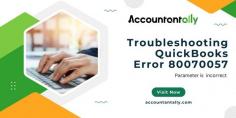 Error code 80070057 (the parameter is incorrect) occurs when trying to open your company file in QuickBooks Desktop. To troubleshoot this issue, ensure you open your company file correctly, update QuickBooks, run QuickBooks with administrator permissions, move the current company file to the default location, and use the QuickBooks File Doctor tool.