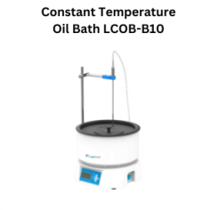 Labtron Constant Temperature Oil Bath is a CE-certified 5.5L unit with a temperature range of RT+5 - 200°C, ±0.5℃ fluctuation, and 0-1800 rpm speed. Features PID control, a magnetic stirrer, an LCD display, a safety alarm, and corrosion-resistant stainless steel with a DC motor for high performance.