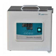 Labtron Portable Incubator is a compact, lightweight unit featuring PID microprocessor control, ambient temperature range of +5 to 50°C, and 8L capacity with gravity air convection. Its mirror stainless steel exterior and rugged, anti-bacterial coated steel resist dents and chemicals, ideal for outdoor microbial cultivation and heated storage.