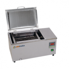 Labotronics Shaking Water Bath is a microprocessor controller with 30L capacity and a temperature range from 5°C to 100°C with ±0.1°C tolerance. It features constant temperature maintenance and precise shaking speed for efficient sample mixing and temperature control.