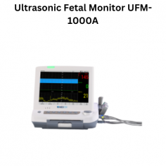 Medzer Ultrasonic Fetal Monitor is equipped with a highly sensitive 9-crystal transducer and provides fetal heart rate (FHR) monitoring with a range of 50-240 bpm and an accuracy of ±2 bpm. It features dual FHR parameters, TOCO measurement ranging from 0-100 units, and includes a wired probe. 
