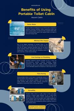 Understand the benefits of using readymade portable toilets! They offer minimal site impact, save water, reduce plumbing costs, save time, and provide versatile solutions for various needs. An efficient and convenient choice for any location!

Readymade portable toilets offer a range of practical benefits for any site or event. They have a minimal impact on the surroundings, making them ideal for areas where preserving the environment is important. These toilets are designed to save water, promoting eco-friendly practices without compromising hygiene. You'll also save on plumbing costs, as they require no installation or connection to existing systems. With their quick setup, you save valuable time, allowing you to focus on more important tasks. Their versatility means they can be used for construction sites, outdoor events, camping, and more, making them a flexible solution for any situation.