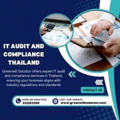 Greenwill Solution offers expert IT audit and compliance services in Thailand, ensuring your business aligns with industry regulations and standards. Their comprehensive audits help identify risks, optimize IT processes, and maintain compliance, providing peace of mind for companies seeking to enhance security and performance.