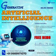 Visualpath GenAI Training (globally) offers an in-depth exploration of AI models such as GPT, GANs, and VAEs, with a focus on text generation, image synthesis, and the ethical considerations surrounding artificial intelligence. This Generative AI Training is designed for individuals at all skill levels. To schedule a Free demo, please contact +91-9989971070.
Visit our Blog: https://visualpathblogs.com/
Whatsapp:  https://www.whatsapp.com/catalog/919989971070
Visit: https://www.visualpath.in/online-gen-ai-training.html
