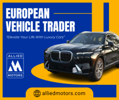 Get European Cars with Our Traders

Our expertise in the trading of marque European vehicles exporter includes BMW, Audi, Volkswagen, Skoda, Peugeot, etc. We can also source vehicles as per customer requirements and customize it with additional features. Send us an email at info@alliedmotors.com for more details.
