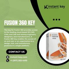 The key for Fusion 360 provides access to the leading cloud-based 3D CAD, CAM, and CAE tool among engineers, designers, and manufacturers. A Fusion 360 key enables the access of an end user or an organization to a design, test, and manufacture products in a single platform. With a key, its robust collaboration tools, simulation features, and real-time analytics become accessible and ideal for anyone related to product development. For more details visit: https://instant-key.com/product/autodesk-fusion-360-windows-mac/