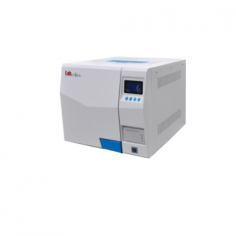 Labmate Table Top Pulse Vacuum Autoclave offers rapid, independent steam generation with Class B standards. Features include 3-stage vacuum drying, computer control, alarm alerts, and a temperature range of 105-134 °C. Includes a mini in-built printer for sterilization process recording.
