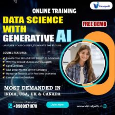 Visualpath is one of the Best data science training in hyderabad providing Online Training with real-time Projects with highly skilled and certified trainers with 15+ years of experience. data science course in hyderabad is specially designed for IT developers. Enroll Now! Call: +91-9989971070 Visit: https://visualpath.in/online-data-science-with-generative-ai-course.html