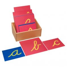 Lower Case Sandpaper Letters With Box - Cursive

26 cursive lower case sandpaper letters. Consonants are on pink wooden boards and vowels on blue boards. Includes extra y on blue board.

Designed for right-handed learners.

• Dimensions of blue wooden boards: 6.25 x 4.75 inches
• Recommended Ages: 3 years and up

Buy now: https://kidadvance.com/lower-case-sandpaper-letters-with-box-cursive.html