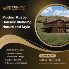 Dreaming of a home that brings the best of modern design and rustic charm? Trinity Building Systems specializes in designing and building modern rustic houses throughout Colorado. Our homes are inspired by the surrounding landscapes and feature a perfect balance of organic materials and sleek, contemporary design. Each home is custom-built to suit your unique needs and the natural beauty of your location.
https://www.trinitybuildingsystems.com/prefab-products/prefab-modern-rustic-series
