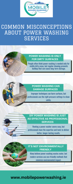 Many people have misconceptions about power washing, particularly when it comes to driveway cleaning in Dublin. Some believe that power washing is only necessary for extremely dirty surfaces. In reality, regular power washing helps maintain the condition and longevity of driveways, preventing damage from grime and algae buildup. Another misconception is that power washing can harm surfaces; however, professional services use the correct pressure settings to clean effectively without causing damage. Additionally, many assume that DIY power washing is as effective as hiring experts, but professionals bring the right equipment and expertise for superior results. Lastly, some think it’s not eco-friendly, yet modern services use environmentally responsible methods.