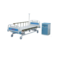 Medical Deals Three Crank Manual Hospital Bed offers precise adjustments, with a leg rest angle of 45° and backrest angle of 75°. It measures 2230×960×500 mm, with height adjustment up to 700 mm, and supports 250 kg. Features 125 mm castors for easy mobility and retractable cranks for protection.