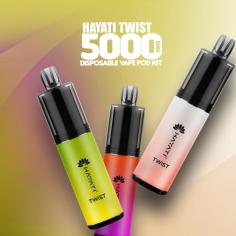 The Hayati Twist 5000 Disposable Vape is designed for vapers who crave convenience and rich flavour in one compact device. Offering up to 5000 puffs, this disposable vape delivers a satisfying, smooth vaping experience without the need for refills or maintenance. With a variety of bold, exciting flavours to choose from, the Hayati Twist 5000 ensures every puff is a delight. Its sleek, portable design makes it perfect for on-the-go vaping, while the high-capacity battery guarantees lasting performance.
