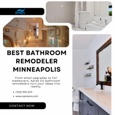 Transform your bathroom with Xpres Co's expert bathroom remodeling services in Minneapolis. From small upgrades to complete renovations, we bring your vision to life. We create custom spaces that are not only beautiful but also functional, ensuring your bathroom becomes your own personal oasis. You can count on us to elevate your home's comfort and style with innovative solutions. Contact us today.