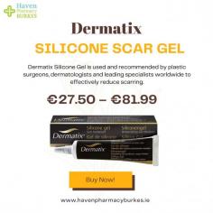 Reduce the appearance of scars with Dermatix Silicone Scar Gel. Its lightweight formula helps flatten and soften scars while minimizing discoloration, promoting smoother, healthier-looking skin.

Visit:- https://www.havenpharmacyburkes.ie/product/dermatix-silicone-scar-gel/