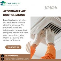 Breathe cleaner air with our affordable air duct cleaning services. We offer cost-effective solutions to remove dust, allergens, and debris from your ducts, improving indoor air quality and system efficiency. Get professional results at a price you can afford—schedule your air duct cleaning today!
_____________________________________________________
