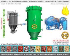 Pressure Leaf Filter Manufacturers Exporters in India Punjab +91-9872611911, +91-7986607668, +91-9815022911 https://www.nityaoilexpeller.com