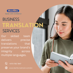 Enhance your brand’s global reach with Berlitz Bahrain's expert translation services. We specialize in accurate, culturally relevant translations tailored to your business needs. Our team ensures your message resonates with diverse audiences, promoting effective communication and seamless connections in today's global market. Transform your business communications today!