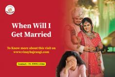 Wondering when you will get married? Let Dr. Vinay Bajrangi help you find the answer! He is the most trusted marriage astrologer, guiding many to their happily ever after. With his expert insights, you can understand your love life better and discover when your dream wedding might happen. Don’t wait any longer! Visit his website now to get personalized advice and take the first step towards your future. Your perfect match could be just around the corner!

Read more - 
https://www.vinaybajrangi.com/marriage-astrology/late-marriage/when-will-i-get-married
