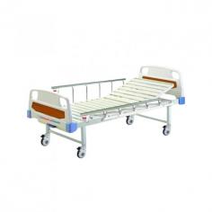 Medical Deals Single Crank Manual Hospital Bed boasts a load capacity of 220 kg, ensuring reliability and ease of use. It features 125 mm castors for smooth mobility, 1.5 mm wall thickness for durability, and manual ABS plastic cranks. Aluminum alloy side rails ensure safety and stability.