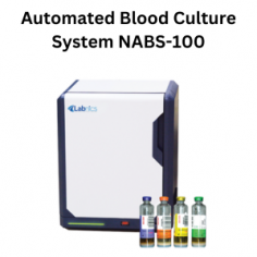 Labnics automated blood culture system offers 64 bottles capacity with operation temperature of 5°C to 30° and working principle of colorimetric technology. unit features a display of real-time growth curve and shatter-proof plastic media bottle.