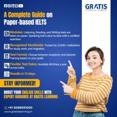 Gratis Learning: Best IELTS, PTE, Spoken English, Business English, Personality Development and CELPIP Institute in Panchkula is undeniably Panchkula's premier institute for IELTS, PTE, Spoken English, Business English, Personality Development, and CELPIP. Our commitment to student success is unparalleled. With a proven track record and countless satisfied students, we've earned our reputation.
We offer a comprehensive range of goal-oriented programs designed to elevate your English language proficiency. Whether you're aiming for academic excellence, career advancement, or personal growth, Gratis Learning has the perfect course for you.
Beyond language skills, our personality development programs empower individuals to reach their full potential. We believe in holistic growth and equip our students with the tools to excel in all areas of life.
Ready to embark on a transformative journey? Choose Gratis Learning and unlock your true potential. Join us today.

Contact us : 8288931000 
Location : SCO-9, First Floor (Front Side), Sector-11, Panchkula, Haryana 134109 
Map Link : https://g.page/gratis-learning-ielts-coaching 
