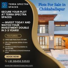 Searching for the best villa plots in Bangalore? Terra Spectra Spaces offers over 100 luxurious, RERA-approved plots in Chikkaballapur. These ready-to-register plots combine luxury, comfort, and convenience in a prime Bangalore location with top-tier infrastructure, perfect for building your dream villa.