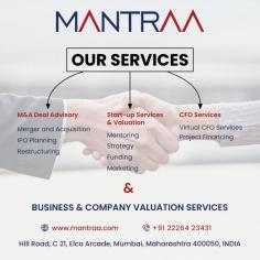 At Mantraa, we are dedicated to accelerating business success through our profound expertise and practical executive experience. Recognized as one of India’s leading project finance advisory firms, we offer a robust range of services, including business valuation, merger and acquisition (M&A) advisory, and IPO consulting. Our seasoned professionals have managed diverse portfolios and excel at delivering solutions for intricate financial challenges. Whether supporting startups through the funding journey or partnering with established companies on strategic growth efforts, we craft innovative, customized approaches that cater to the unique needs of businesses across various industries.

Website: https://mantraa.com/