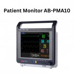 Abimed patient monitor, featuring up to 7 waveforms and a 12' TFT color LCD. It offers a compact and lightweight monitor for easy operation and has multiple touch-friendly interfaces for easy management and review of patient data.